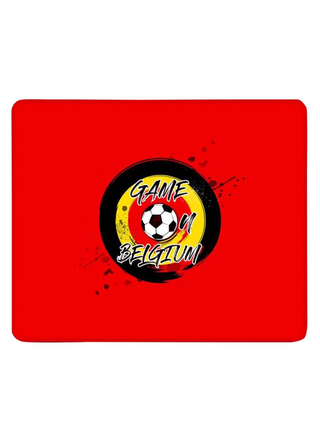 Stylizedd Game On Belgium Designer Gaming Mousepad Red/Black/Yellow - Image 1
