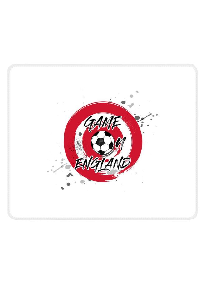 Stylizedd Game On England Designer Gaming Mousepad White/Red/Black - Image 1