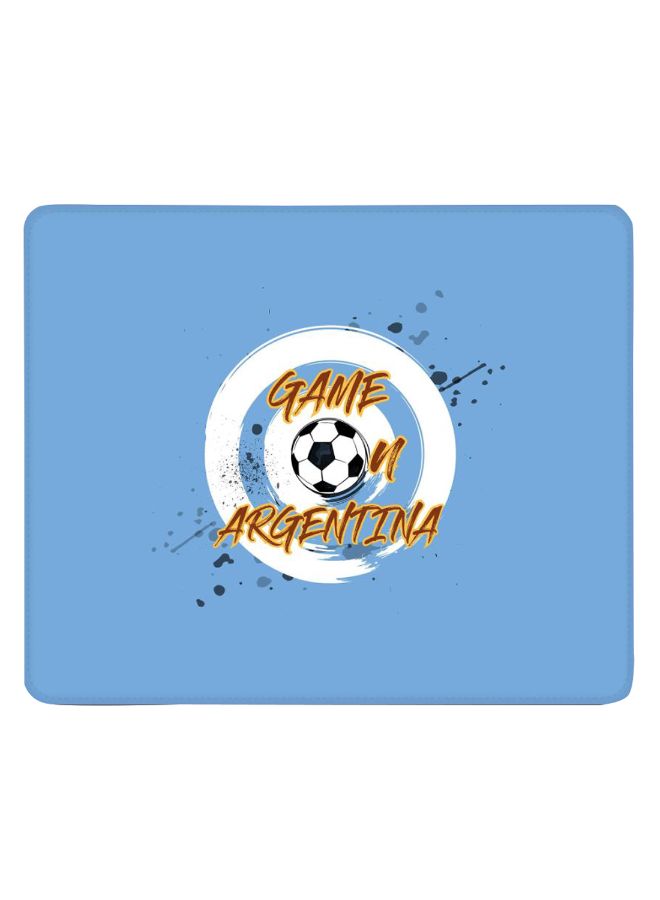 Stylizedd Game On Argentina Designer Gaming Mousepad Light Blue/White/Brown  - Image 1