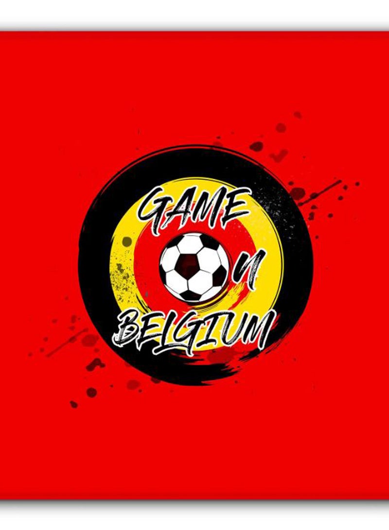 Stylizedd Game On Belgium Designer Gaming Mousepad Red/Black/Yellow - Image 2