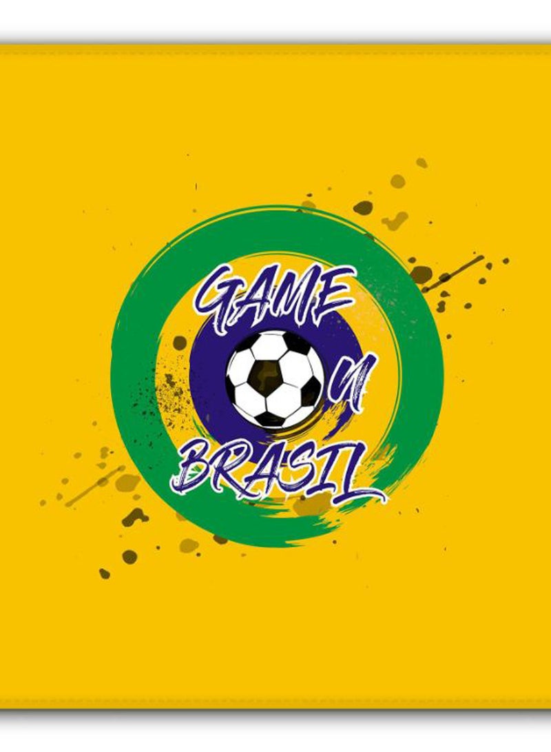 Stylizedd Game On Brasil Designer Gaming Mousepad Yellow/Green/Blue  - Image 2