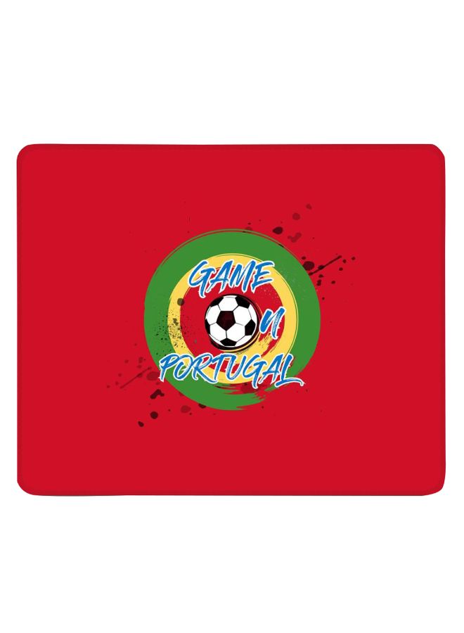 Stylizedd Game On Portugal Designer Gaming Mousepad Red/Green/Yellow - Image 1