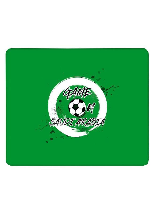 Stylizedd Game On Saudi Arabia Designer Gaming Mousepad Green/White/Black - Image 1
