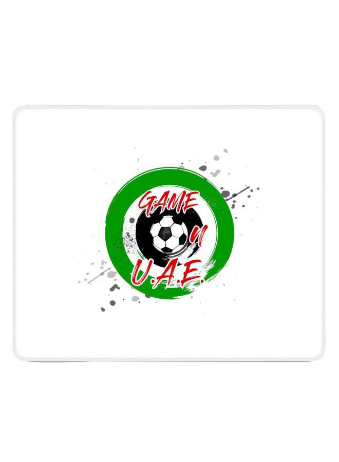 Stylizedd Game On U.A.E. Designer Gaming Mousepad White/Green/Red - Image 1