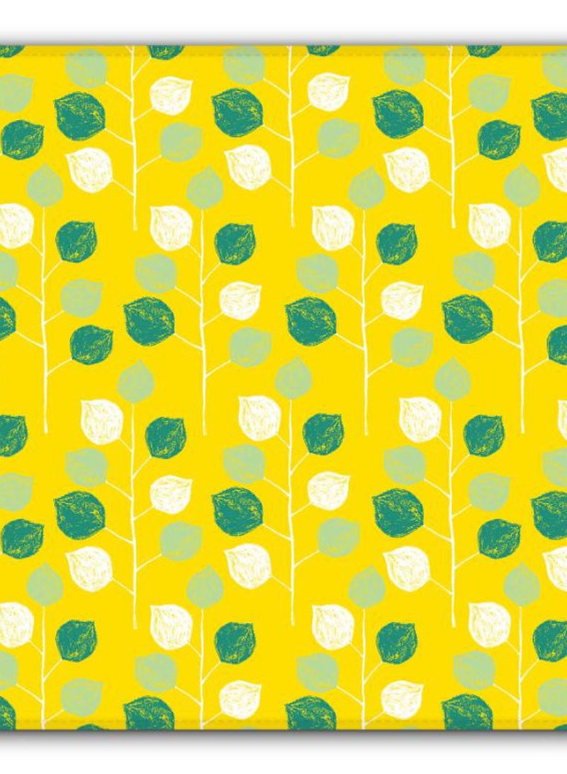 Stylizedd Summer Leaves Designer Gaming Mousepad Yellow/Green/White - Image 2