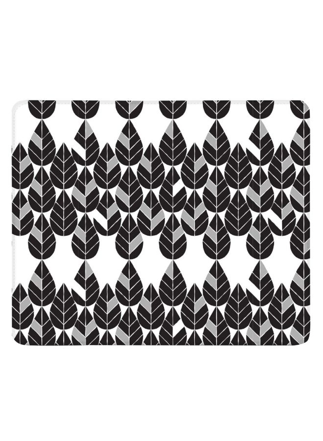 Stylizedd Teardrop Leaves Designer Gaming Mousepad White/Grey/Black - Image 1