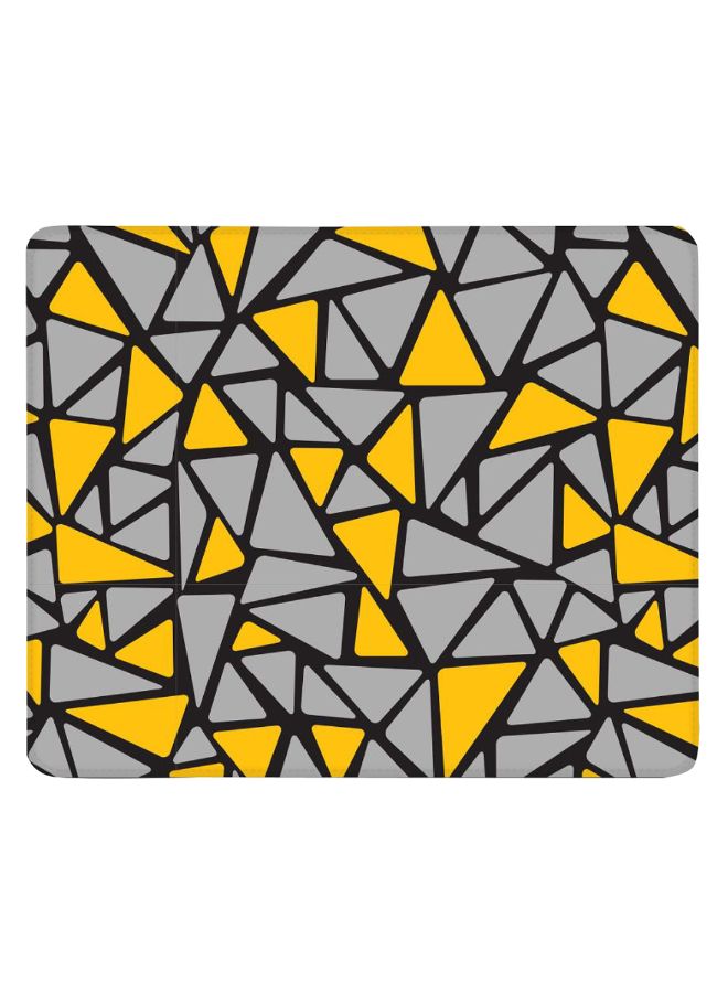 Stylizedd Triabstract Designer Gaming Mousepad Grey/Yellow/Black - Image 1