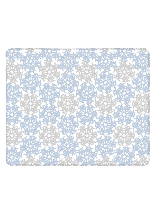 Stylizedd Frozen Snowflakes Designer Gaming Mousepad White/Blue/Grey  - Image 1