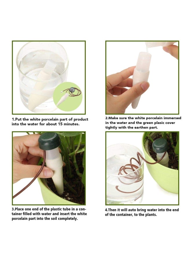 RIXI 2-Piece Indoor Automatic Watering Device White/Brown/Black - Image 2