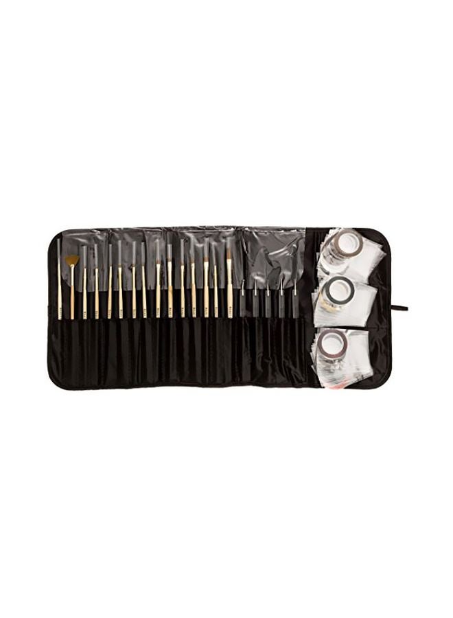 50-Piece Nail Art Tool Kit With Pouch Beige/White/Black - v1567603619/N29276299A_1