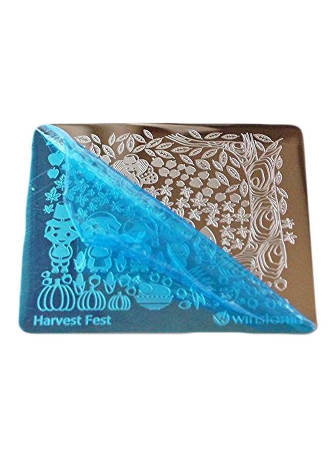 Winstonia Nail Art Stamping Image Plate - Beach Fun Grey/White - Image 1