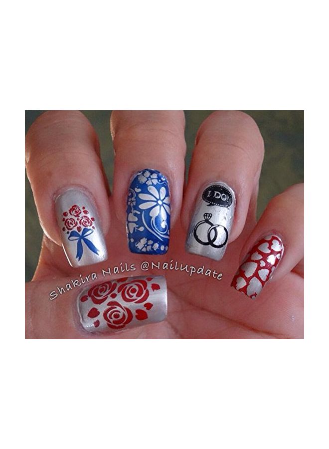 Winstonia Nail Art Stamping Image Plate Grey - Image 3