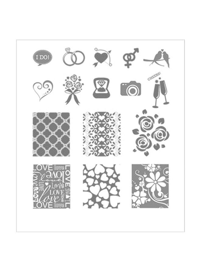 Winstonia Nail Art Stamping Image Plate Grey - Image 1