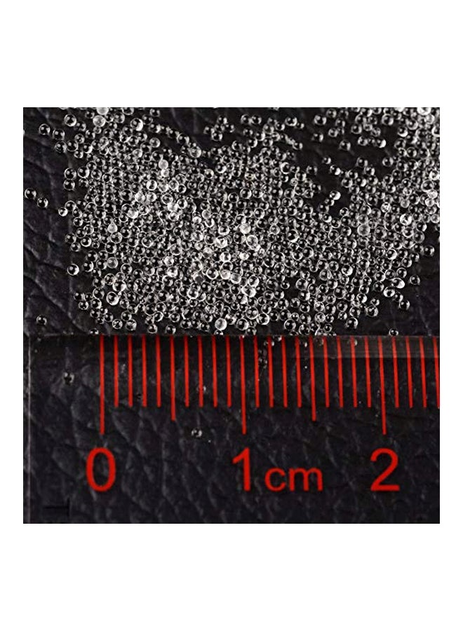 بي إتش باندا هول خرز زجاجي من الكافيار بتصميم ثلاثي الأبعاد لتزيين الأظافر شفاف - Image 4