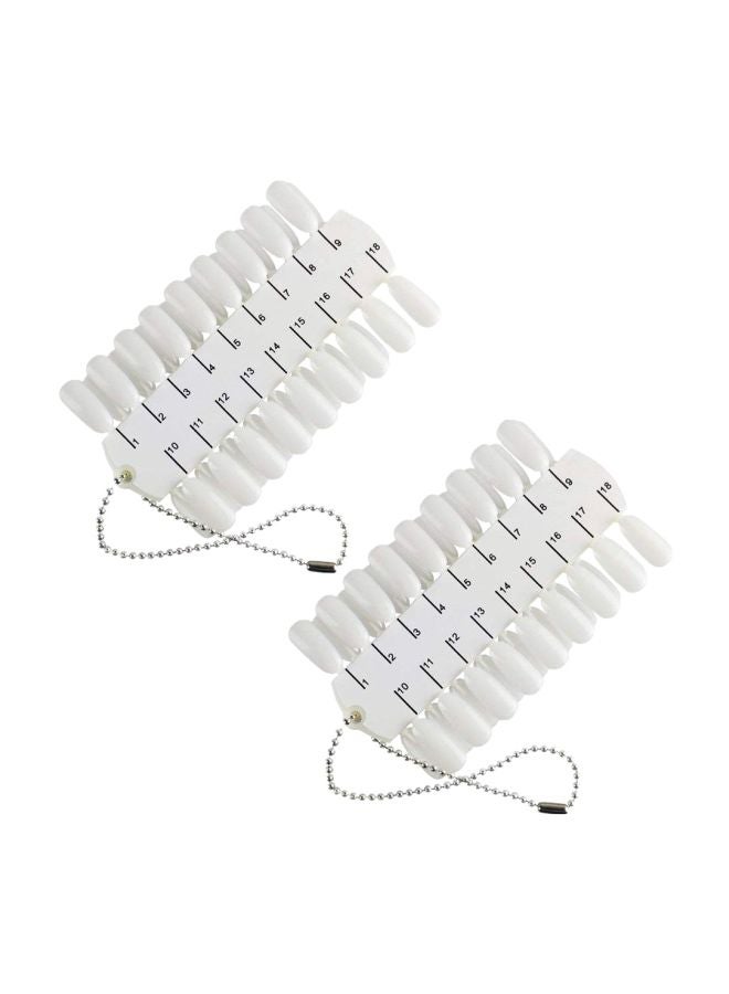 Yueton - Pack Of 2 Double Layer Nail Color Display Card White - Image 1