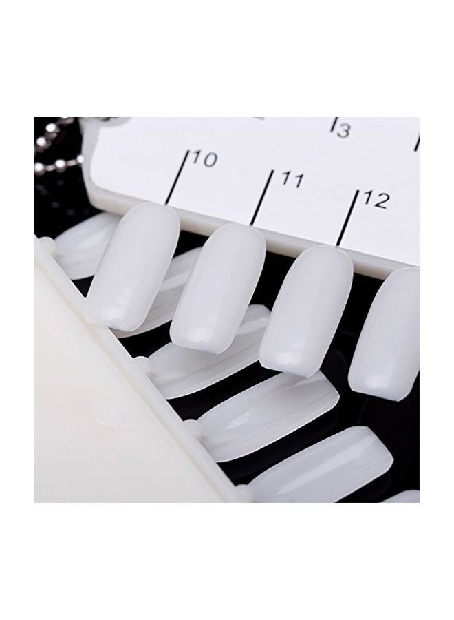 Yueton - Pack Of 2 Double Layer Nail Color Display Card White - Image 1