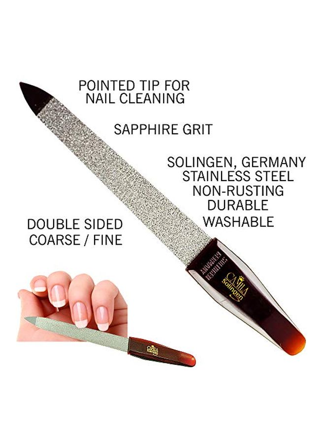 CAMILA SOLINGEN - Professional Sapphire Pointed File Silver/Red - Image 1