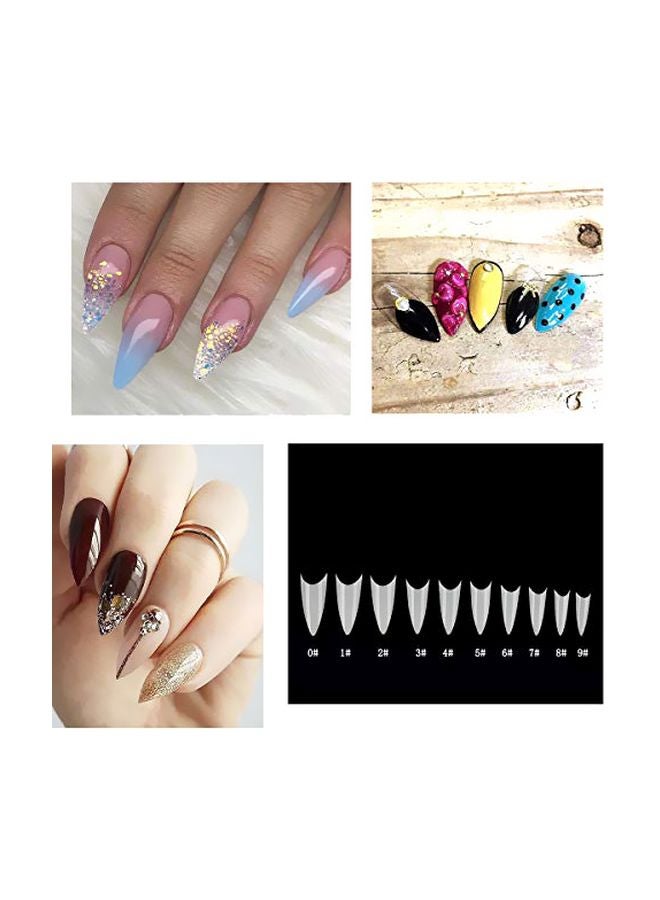 Kissbuty - 500-Piece False Nail Kit Silver - Image 1