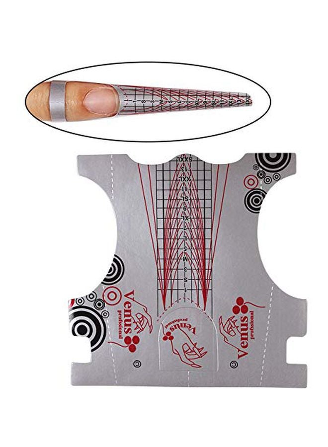 Venus 500-Piece Nail Art Guide Stickers Roll Grey/Red  - Image 3