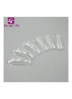 KADS 10-Piece Acrylic Artificial Nail Tip Set Clear  - Image 2