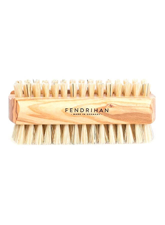 Dual Sided Olivewood Nail Brush With Pure Boar Bristles Beige - v1567603840/N29272633A_1