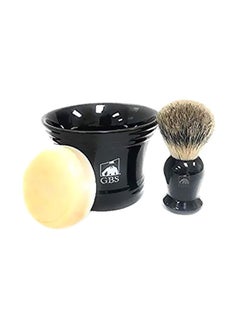 G.B.S Pack Of 3 Classic Shaving Set Black/Beige  - Image 1