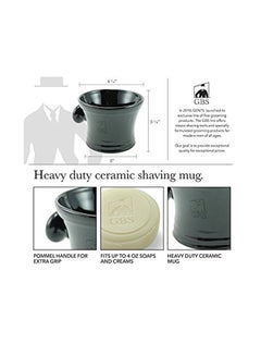 G.B.S Pack Of 3 Classic Shaving Set Black/Beige  - Image 3