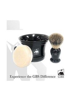 G.B.S Pack Of 3 Classic Shaving Set Black/Beige  - Image 5