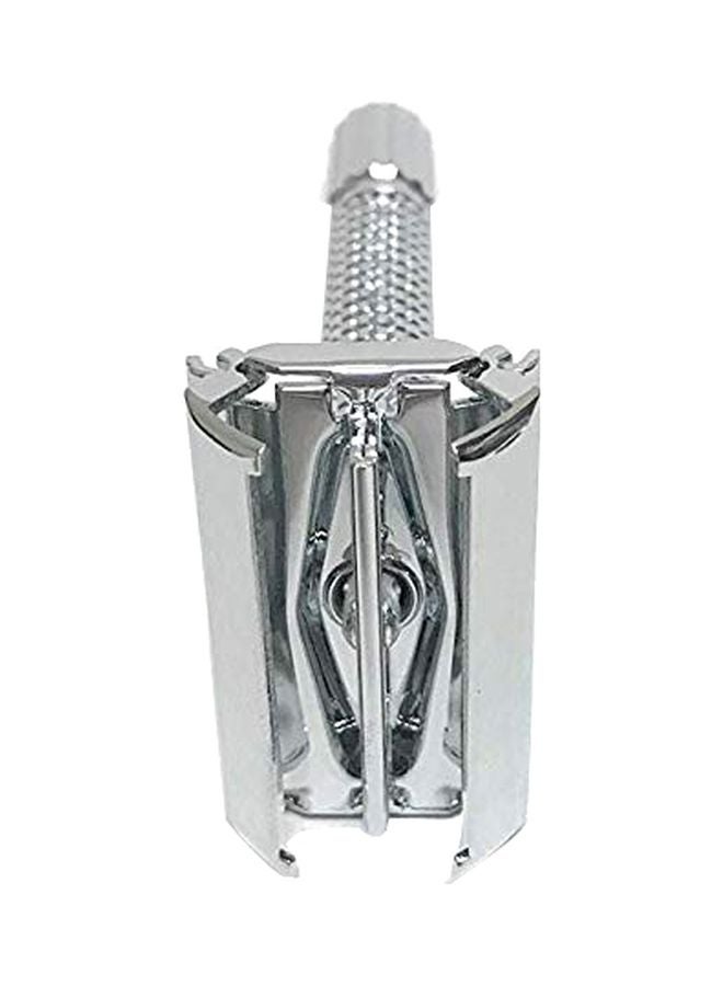 G.B.S Safety Razor Double Edge Blade With 10 Safety Blades Kit Silver - Image 1