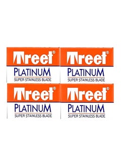 TREET 40-Piece Double Edge Razor Blade Set Silver  - Image 1