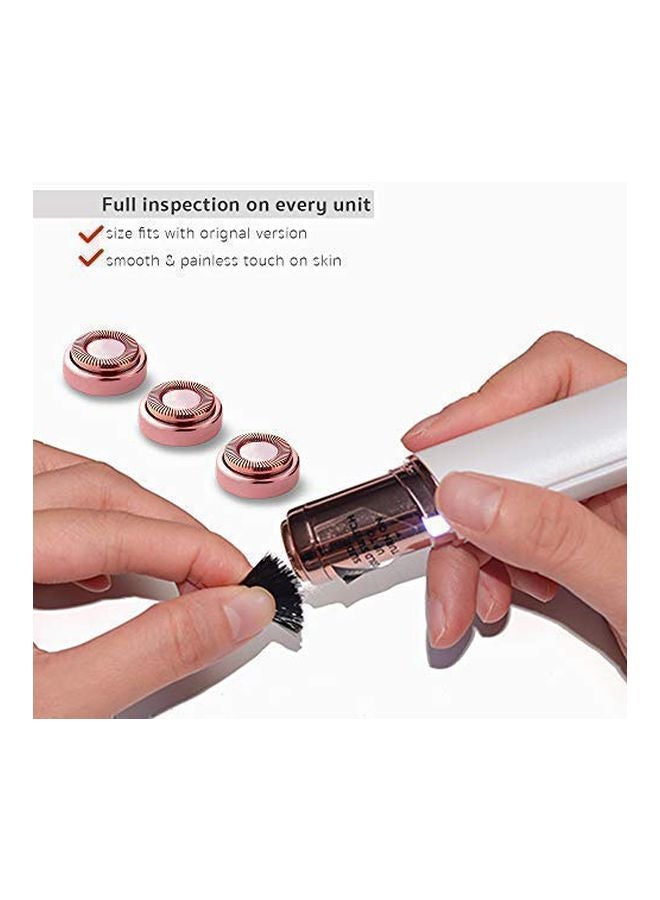 tuokiy 5-Piece Facial Hair Remover Replacement Head Rose Gold - Image 4