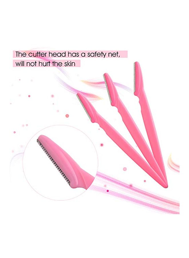 FEPITO 20-Piece Multipurpose Face Razor Pink/Orange/Blue - Image 2