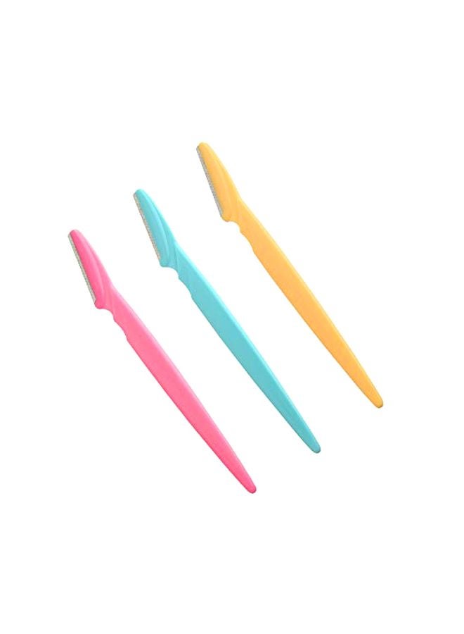 FEPITO 20-Piece Multipurpose Face Razor Pink/Orange/Blue - Image 1