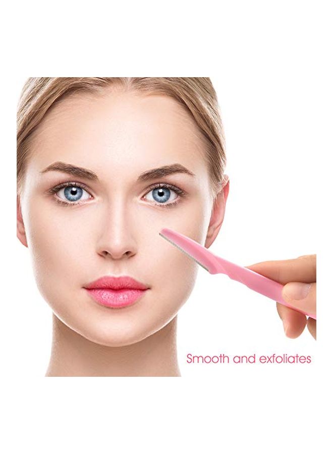 FEPITO 20-Piece Multipurpose Face Razor Pink/Orange/Blue - Image 4