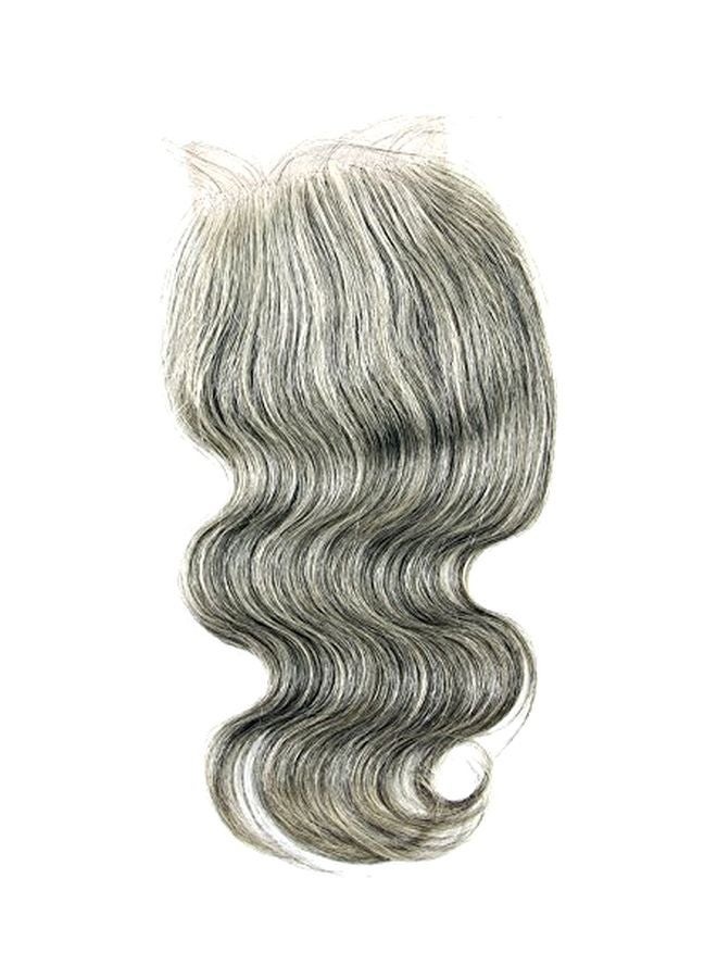 Ms Fenda Raw Virgin Malaysian Human Hair Wave Wig Grey 12inch - Image 1