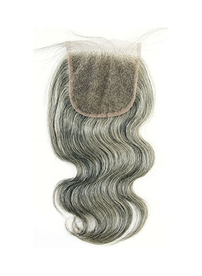 Ms Fenda Raw Virgin Malaysian Human Hair Wave Wig Grey 12inch - Image 2