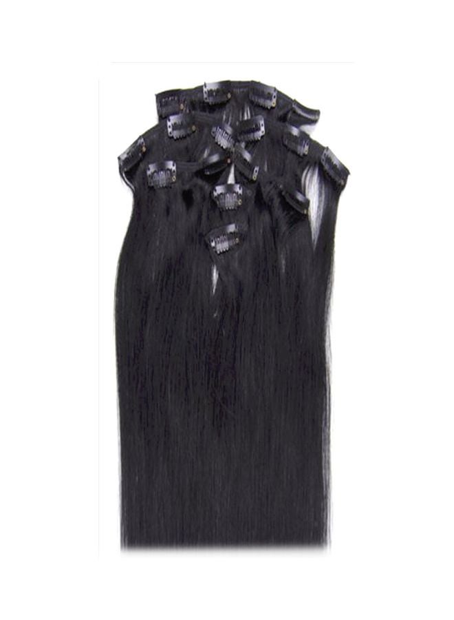 M-Angelcoco 7-Piece Remy Clip In Human Hair Extensions 01 Jet Black 18inch 