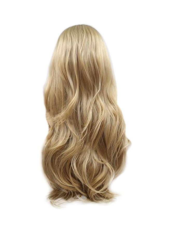 Xiweiya Synthetic Lace Front Wig Long Blonde With Dark Root 24inch  - Image 1