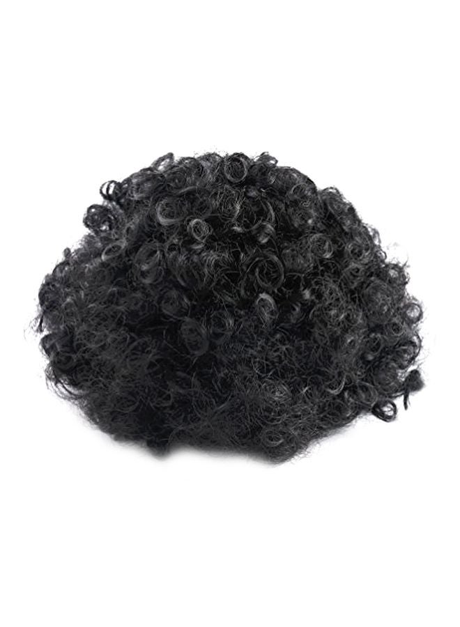 OneDor Kinky Curly Wrap Bun Hair Wig Black - Image 1