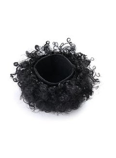 OneDor Kinky Curly Wrap Bun Hair Wig Black  - Image 2