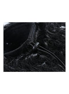 OneDor Kinky Curly Wrap Bun Hair Wig Black  - Image 4