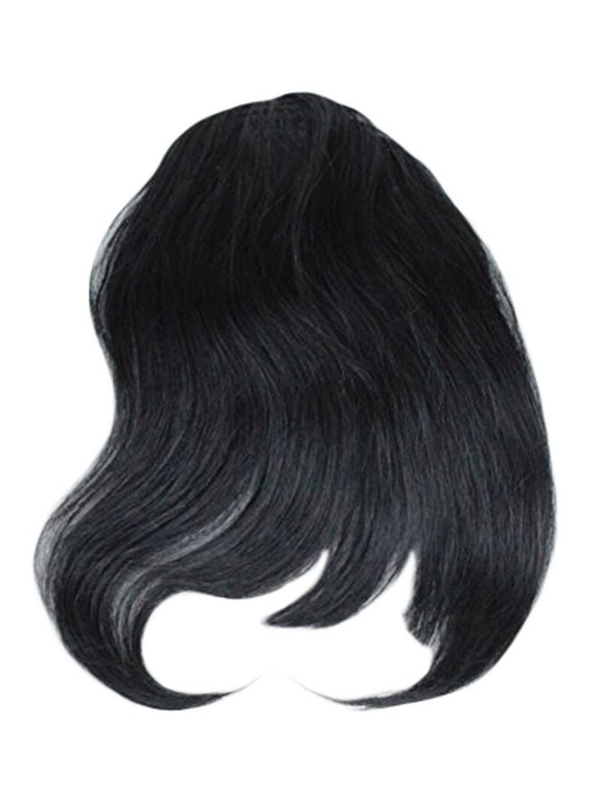 FOND Short Hair Extension With Bangs 1B Black 8inch - Image 1