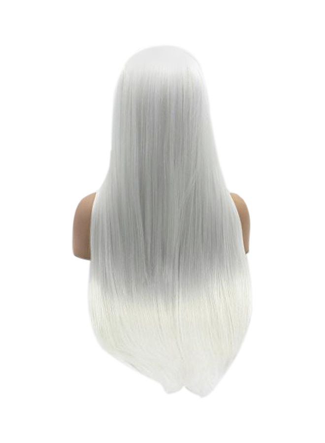 Lushy Straight Super Long Hair Wig White 30inch - Image 1