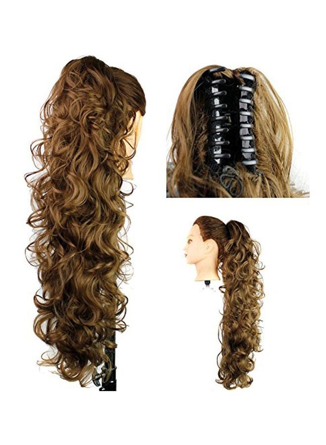 S-SSOY Long Clip-In Claw Ponytail Hair Extension Brown 30inch - Image 3