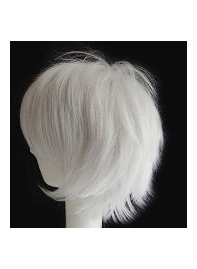 S-noilite Japanese Anime Cosplay Short Hair Wig White - Image 3
