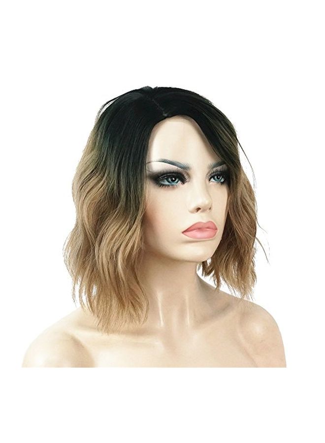 Aimole Short Wavy Bob Wig Light Brown Ombre 10inch  - Image 4