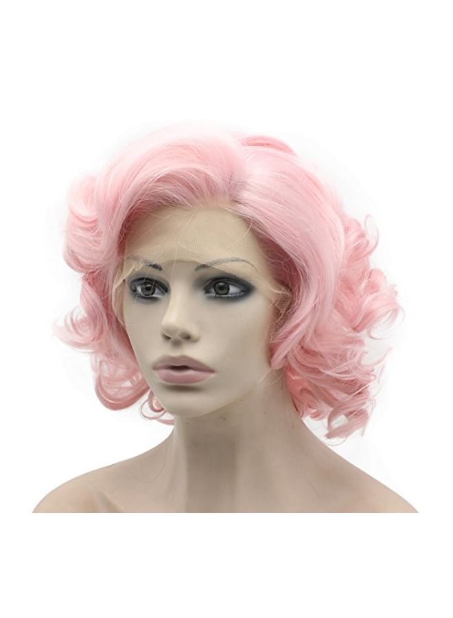 MX angel Heat Friendly Short Curly Wig Pink - Image 3