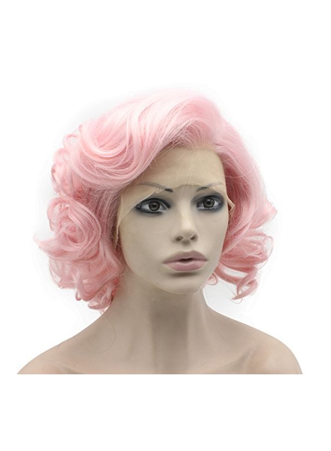 MX angel Heat Friendly Short Curly Wig Pink - Image 4