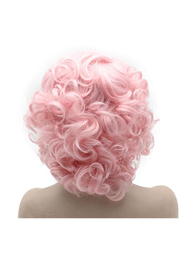 MX angel Heat Friendly Short Curly Wig Pink - Image 2
