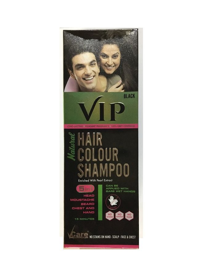 VIP Hair Color Shampoo Black 180ml - Image 1